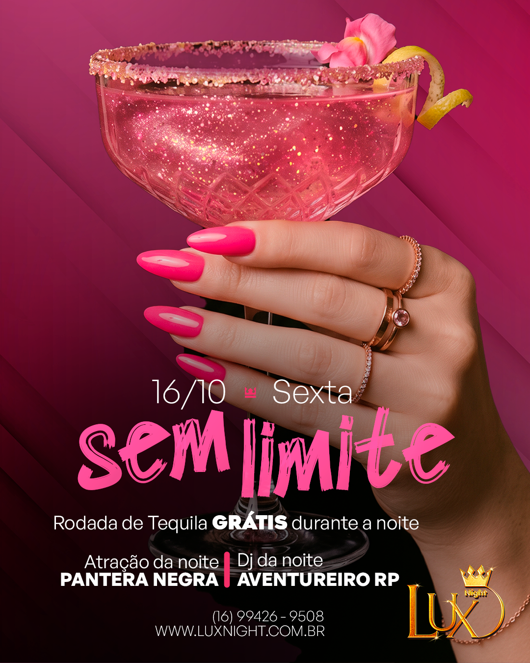 Evento de sexta-feira na Lux Night