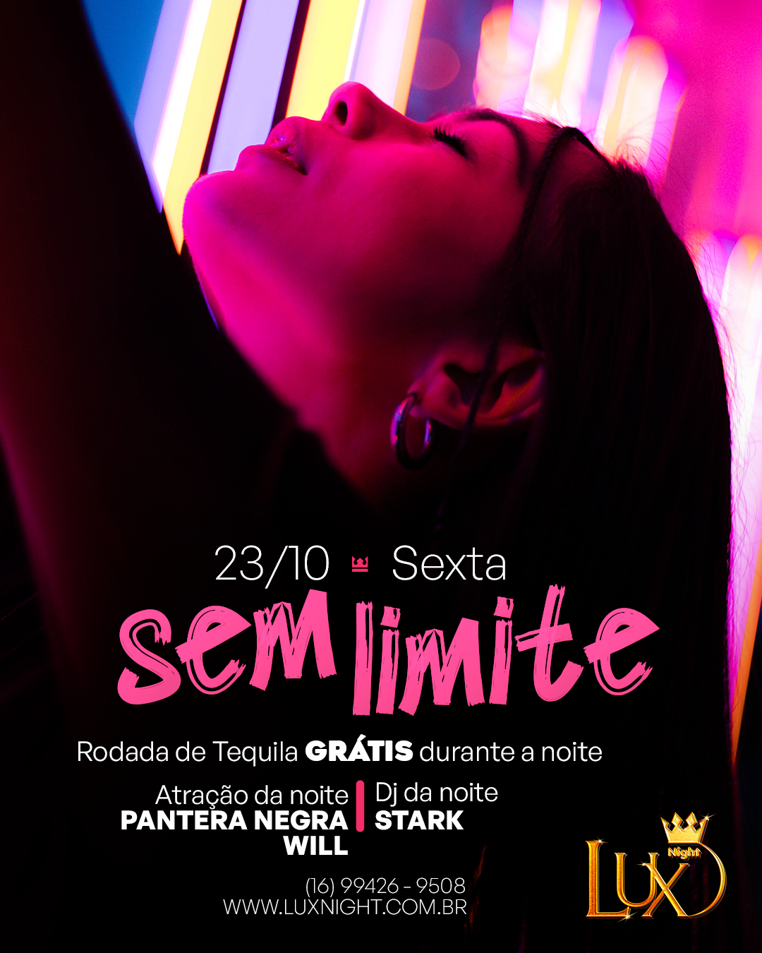 Evento de sexta-feira na Lux Night