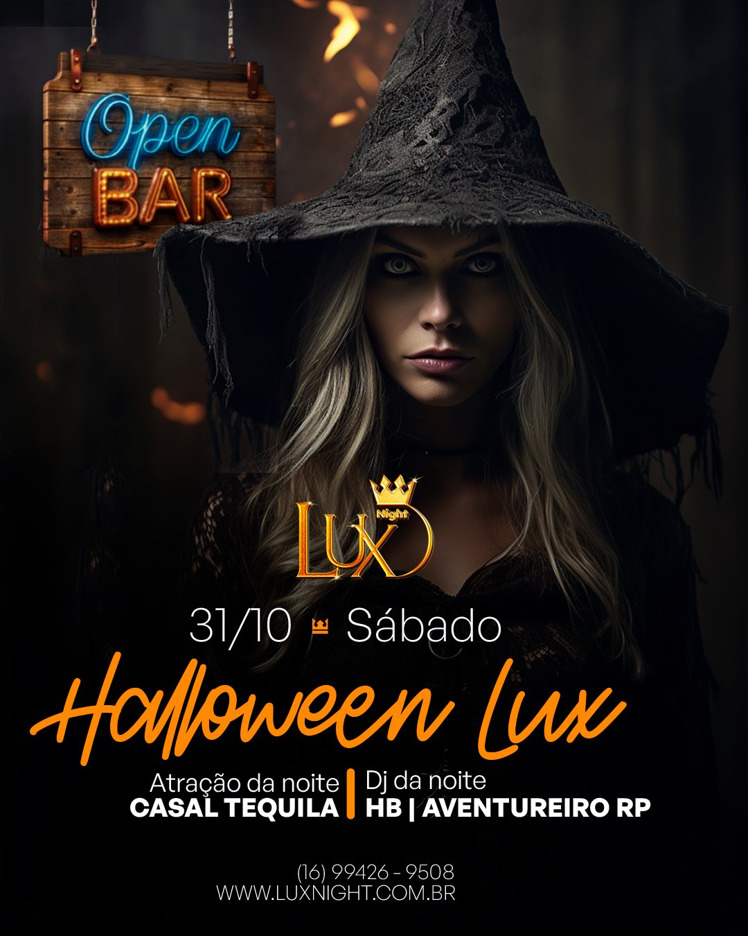 Evento de sábado na Lux Night